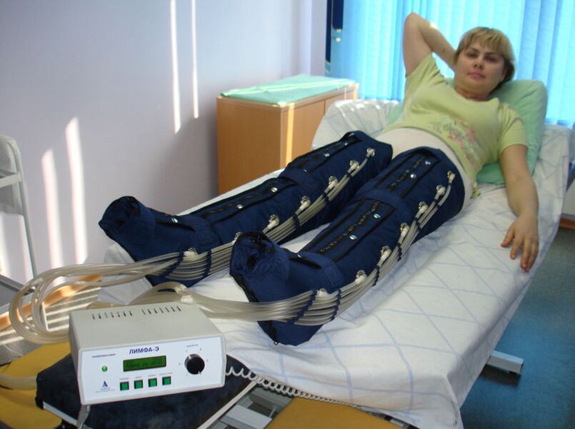 Pressoterapia per il trattamento delle vene varicose delle gambe